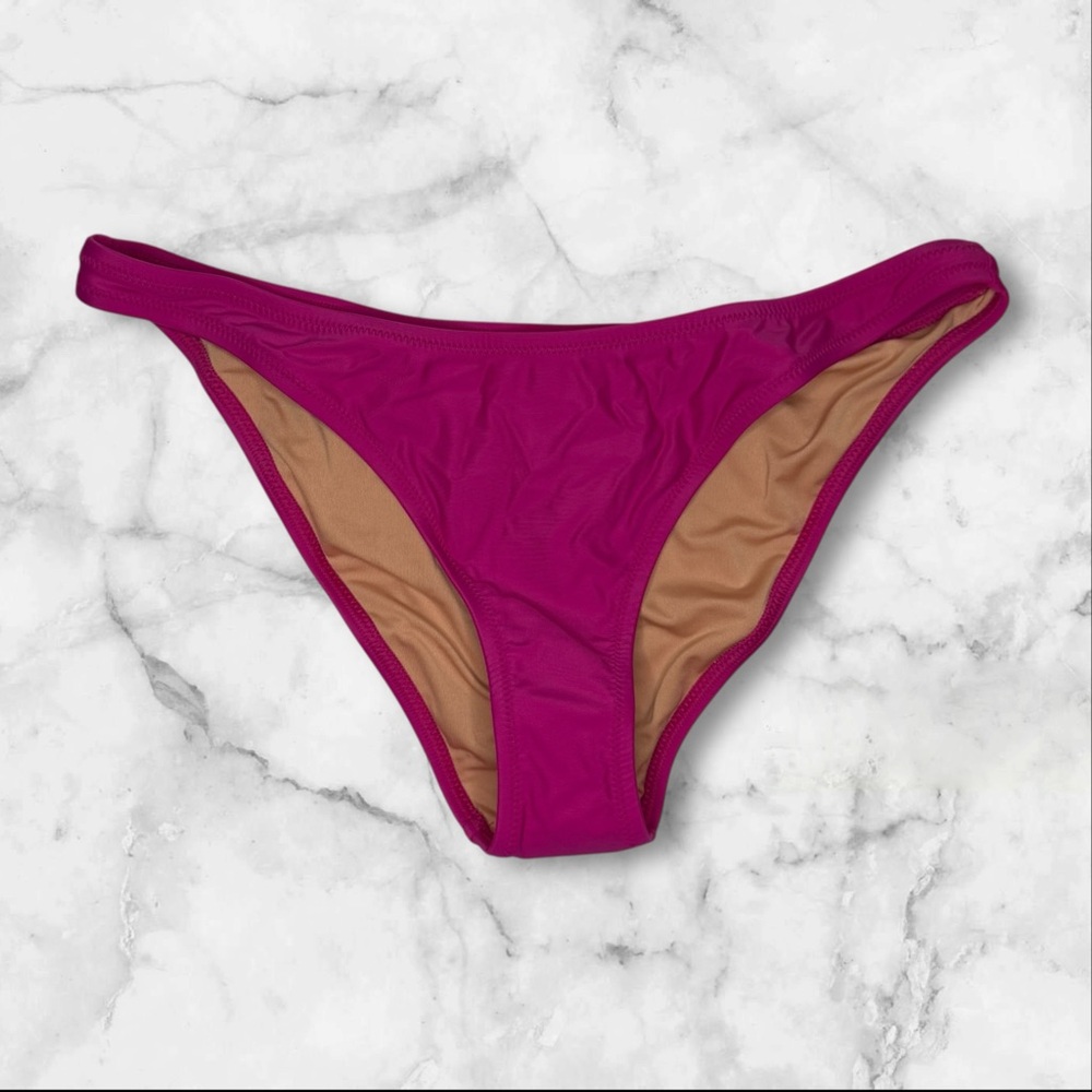 NWT | J.Crew | Bikini Bottom | Magenta Pink | Size M - Picture 2 of 12